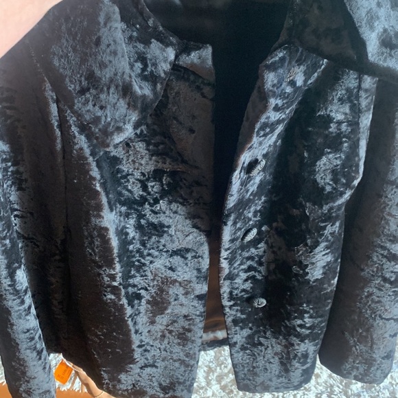 Vintage Niccolini Black Crushed Velvet Cape Women’s S Dramatic Statement - Picture 5 of 17